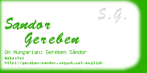 sandor gereben business card